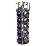 Lot de 20 supports de dosettes de café Nespresso Vertuo Altissio à 4 rangées avec base rotative à 360° Argenté