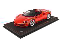 1:18 BBR Ferrari 296 Gts Rosso Corsa 322 Whit Showcase P18215D-VET