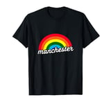 Manchester Gay Pride Top. Rainbow Shape with Manchester. T-Shirt
