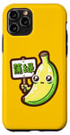 Coque pour iPhone 11 Pro Funny Green Banana Pun Caractère chinois Anxiété