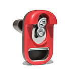 OXO Compact Can Opener with Integrated Bottle Opener, Red/Grey