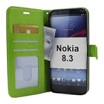 Crazy Horse Wallet Nokia 8.3 (Grön)