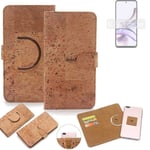 360° wallet case cork cover for Motorola Moto G13 case bag