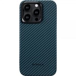 Pitaka iPhone 15 Pro Skal MagEZ Case 4 Black/Blue Twill
