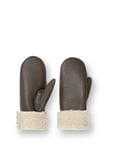 DAY ET Day Faux Shearling Mittens Brun