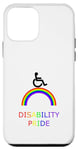 Coque pour iPhone 12 mini Disability Pride: Fauteuil roulant sur arc-en-ciel