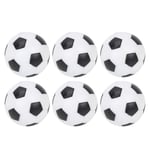 DAUERHAFT Mini Ballon de Baby-Foot en Plastique Mini Noir Blanc pour Les Amateurs de Football de Table(6 Pieces)