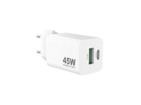 Sinox Pro 230V Usb-A+Usb-C Pd Laddare 45W. Vit