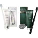 Swiss Smile Vård Tandvård Day & Night Dental Beauty Kit Whitening Toothpaste 75 ml + Toothbrush White Vitalizing Herbal Black Waxed Tape 150