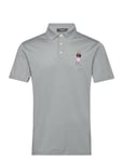 Tailored Fit Polo Bear Polo Shirt Sport Knitwear Short Sleeve Knitted Polos Grey Ralph Lauren Golf