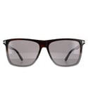 Tom Ford Rectangle Mens Coloured Havana Grey Mirror - One Size