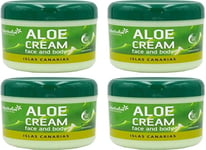 Aloe Vera Cream for Face & Body - Hydrating 4-Pack, 300ml Each, TABAIBA