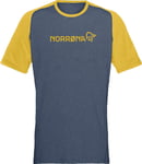 Norrøna Men's Fjørå Equaliser Lightweight T-Shirt  Sulphur/Vintage Indigo M, Sulphur/Vintage Indigo
