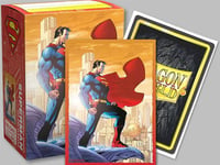 Superman Version 2 Brushed Art Standard Size Dragon Shield Sleeves (100) Kortlommer, Dragon Shield - Kortspill fra Outland