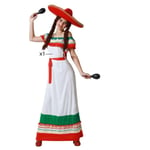 Kostume Mexicansk dame Multifarvet XS/S