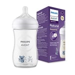 Philips Avent Biberon à Réponse Naturelle de 260 ml, sans BPA pour les bébés de 1 mois et +, motif koala (modèle SCY903/67)