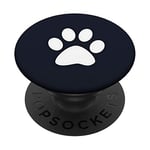 PopSockets Cell Phone Holder Pop Out Knob Dog Paw Print Black and White PopSockets PopGrip: Swappable Grip for Phones & Tablets
