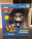 Brawl Stars Action Figure Crow 4.5-Inch-Tall... Line Friends Collect em all NEW