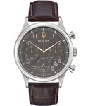 Bulova Precisionist Mens Brown Watch 96B356 Leather (archived) - One Size