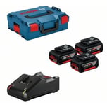 Tilbehørsett Bosch 0615990L3T; 18V; 3x5,0 Ah + lader GAL18V-40 til batteridrevne verktøy