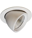 Elbow 158 downlight, 45° tilt, inklusive dimbar driver, 30W LED 3000K, Hvit