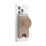 PopSockets: PopWallet+ for MagSafe - Adapter Ring for MagSafe Included - Card holder with an Integrated Swappable PopTop for Smartphones and Cases - Latte
