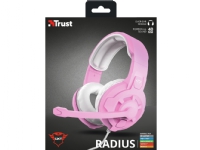 Trust Gaming GXT 411P Radius - Headset - fullstorlek - kabelansluten - 3,5 mm kontakt - rosa