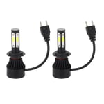 2st Bilstrålkastare Universal H7-kontakt LED-strålkastarlampa Helljus Ljusstarkt framljus