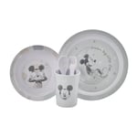 Disney Baby 5 Piece Melamine Feeding Set Cup Bowl Plate Cutlery - Mickey Mouse