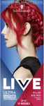 Schwarzkopf LIVE Ultra Brights Semi-permanent Red Hair Dye, Pillar Box Red 092,