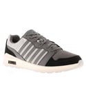 K-Swiss Mens Trainers Rival Leather Lace Up grey Leather (archived) - Size UK 8