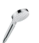 hansgrohe Crometta 100 Vario water saving hand shower, 2 spray modes, 9 l/min, white/chrome