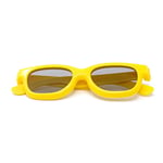 1 x Passive 3D Yellow Kids Childrens Glasses for Passive TVs Cinema Projectors