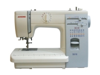 Janome 5515, Grå, Vit, Halvautomatisk symaskin, Overlock, Sy, 4 mm, Handtag, Rotations-, 5 mm