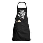 Never Trust a Skinny Chef - Förkläde - Svart svart one size