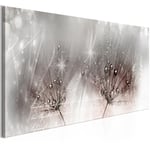 Billede - Drops of Dew (1 Part) Pink Narrow - 120 x 40 cm - På italiensk lærred