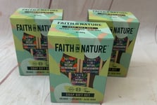3x Faith In Nature Handmade Soap Gift Set Orange, Lavender, Aloe Vera gift set