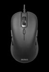 Deltaco Silent Wired Mouse, ambidextrous, 6 knapper, 1000-6400 DPI - sort