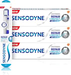 Sensodyne Sensitive Teeth Regime Kit with 3 Whitening Toothpaste and 1 Repair a