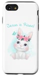 Coque pour iPhone SE (2020) / 7 / 8 Jesus is Risen – Christian Faith Girls & Women Easter Bunny