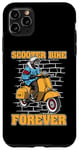 Coque pour iPhone 11 Pro Max Scooter Squelette Mobylette Moto Patinette - Trotinette