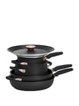 Meyer Accent Hard Anodised Ultra-Durable 6-Piece Essential Pots And Pans Set