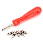 1set Valve Core Removal Tool Screw Driver Tire Repair Wrench Wit