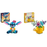 LEGO | Disney Stitch Building Toy for 9 Plus Year Old Kids, Girls & Boys, Playset & Creator 3in1 Flowers in Watering Can Toy to Welly Boot to 2 Birds on a Perch, Animals Set for Girls, Boys & Kids