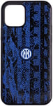 Inter Hi Tech Artisans Cover iPhone 12 Pro Max Tpu and Faux Leather Black and Blue, Premium Cover, Official Cover 2022 FC, Logo New, iPhone Case Designed and printed in Italy