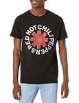 Red Hot Chili Peppers Men's Classic Asterisk Black Red Hot Chili Peppers T Shirt, Black, S UK