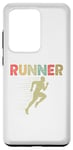 Coque pour Galaxy S20 Ultra Retro Runner Marathon Running Vintage Jogging Fans