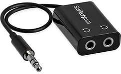 Black Slim Mini Jack Headphone Splitter Cable Adapter 3.5mm Audio Mini Stereo Y