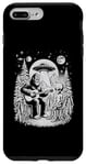 iPhone 7 Plus/8 Plus Alien Funny Bigfoot Play Guitar with Alien Cute UFO Bigfoot Case