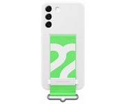 Samsung S22+ Silicone Cover with Strap White